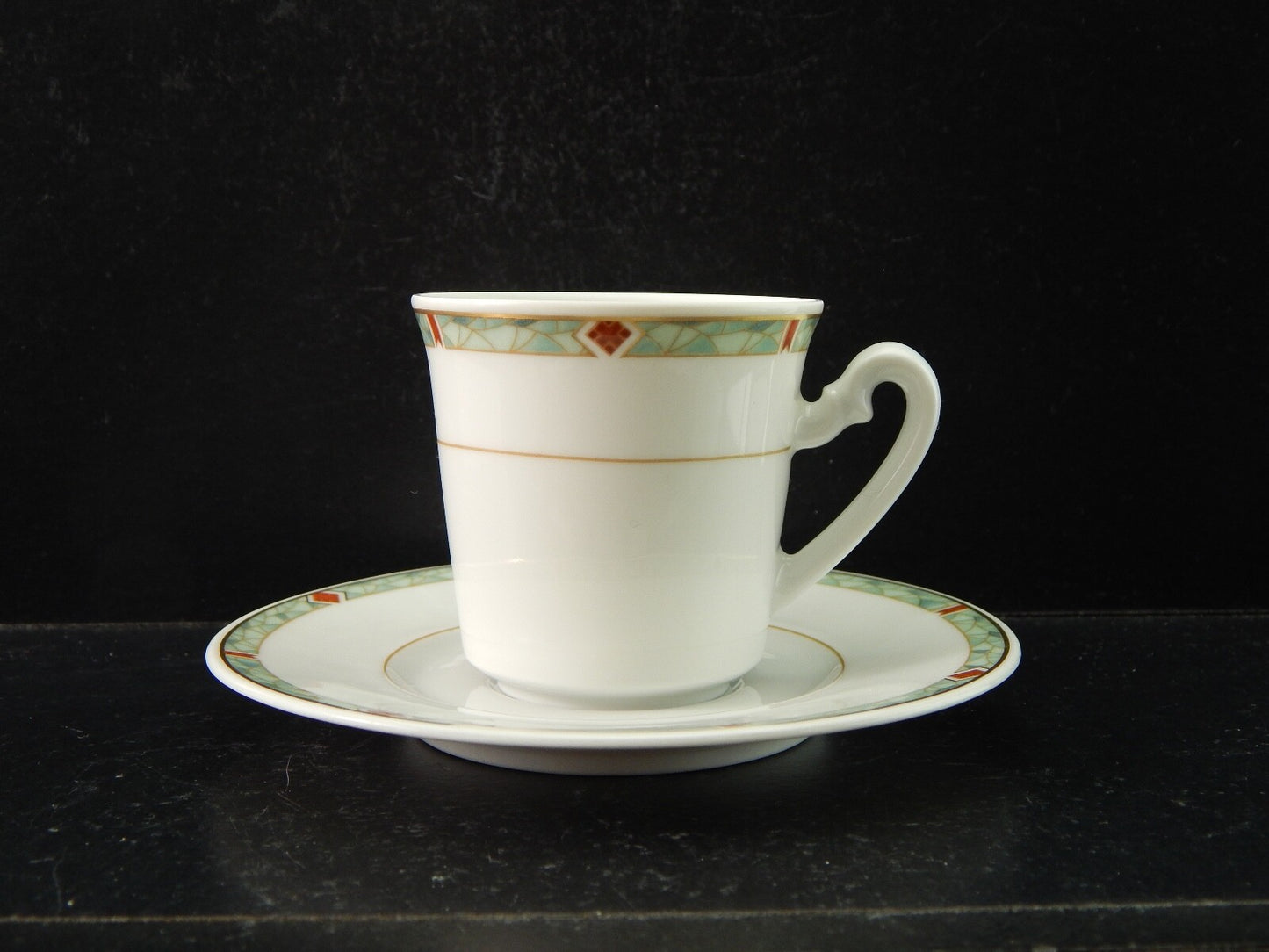 VINTAGE SERVIZIO CAFFÈ PORCELLANA H W DESIGN BAVARIA STILE ART DECO