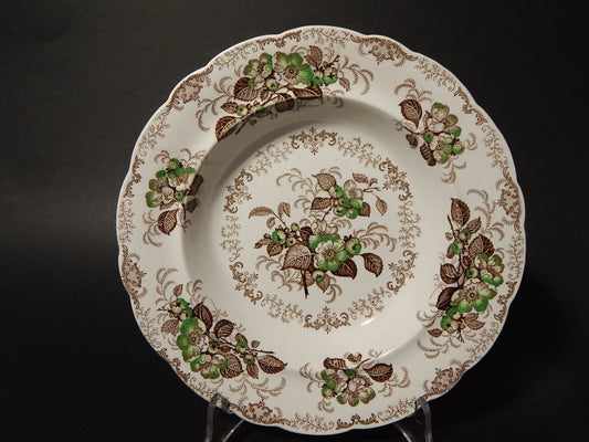 ANTICO 1850 PIATTO FONDO SEMI PORCELLANA INGLESE RIDGWAY &C. APPLE BLOSSOM