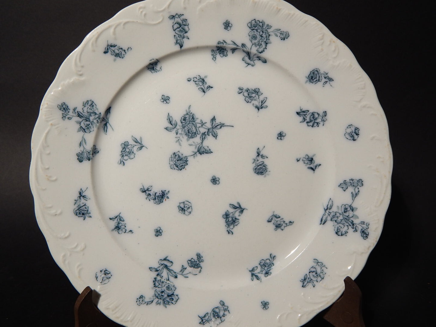 ANTICO PIATTO PORCELLANA INGLESE FURNIVALS FINE 800 FIORELLINI