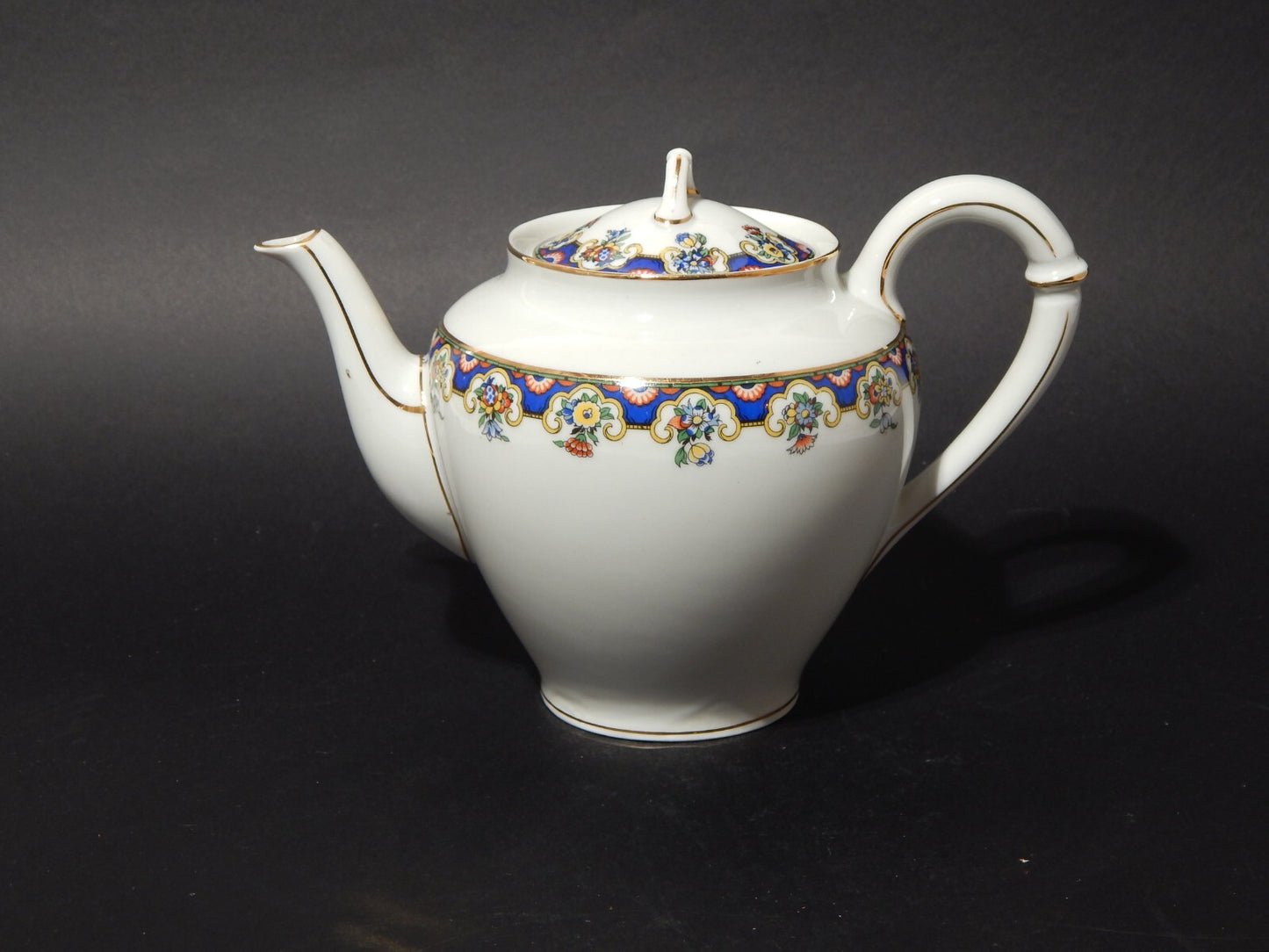 ANTICO SERVIZIO TE' PORCELLANA RICHARD GINORI CARTIGLIO PITTORIA DI DOCCIA