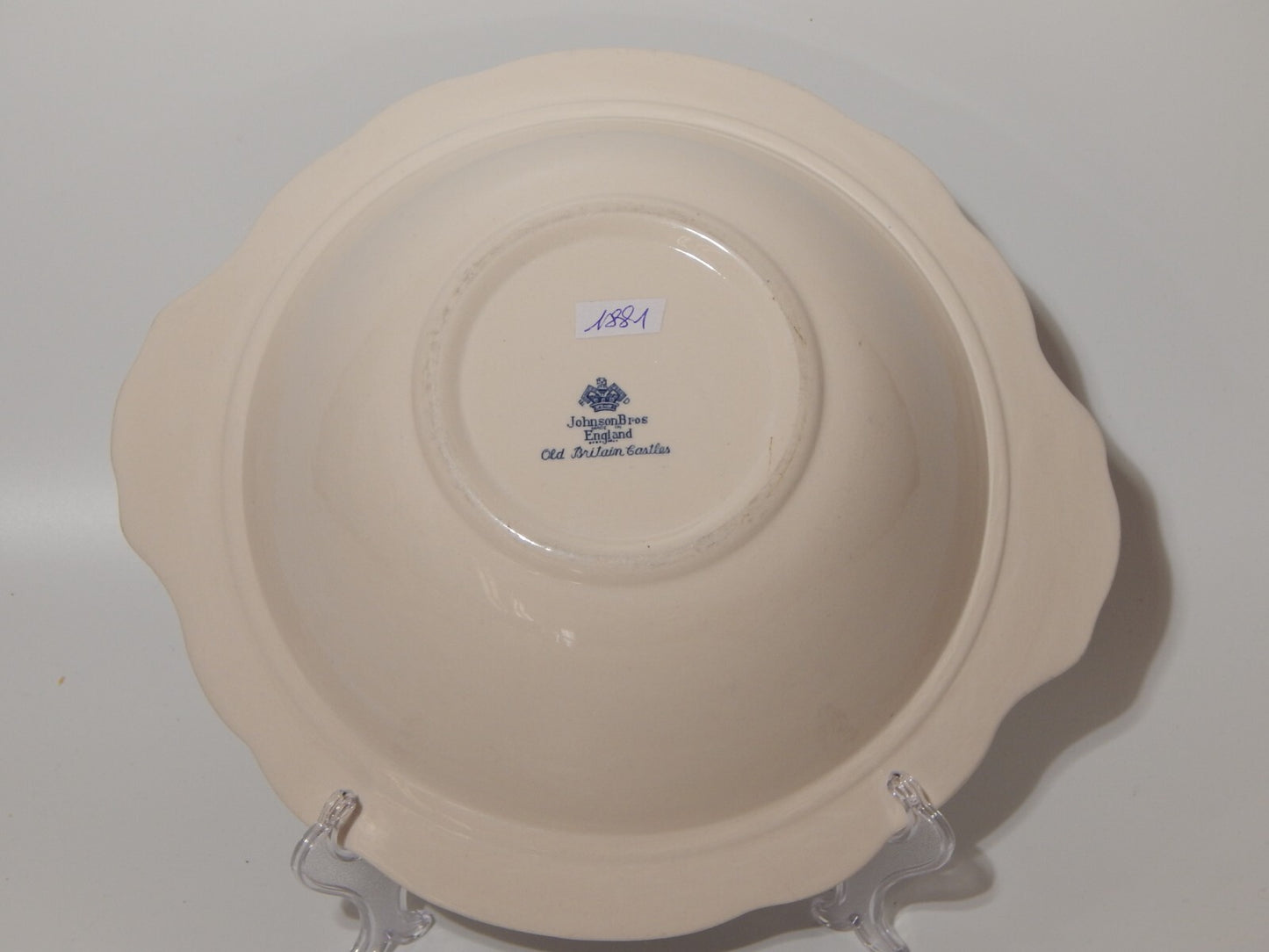 VINTAGE JOHNSON BROS OLD BRITAIN CASTLE BLU INSALATIERA FRUTTIERA PORCELLANA