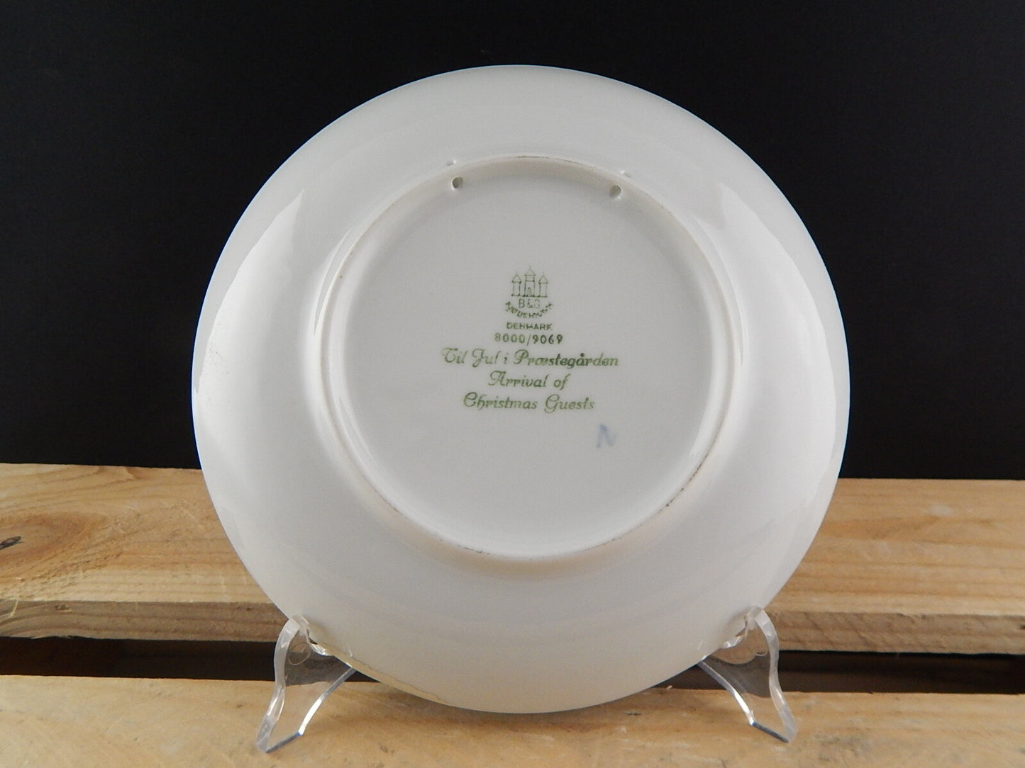 ROYAL COPENHAGEN BING&GRONDAHL PIATTO DI NATALE 1969 PORCELLANA BLU DIFETTO