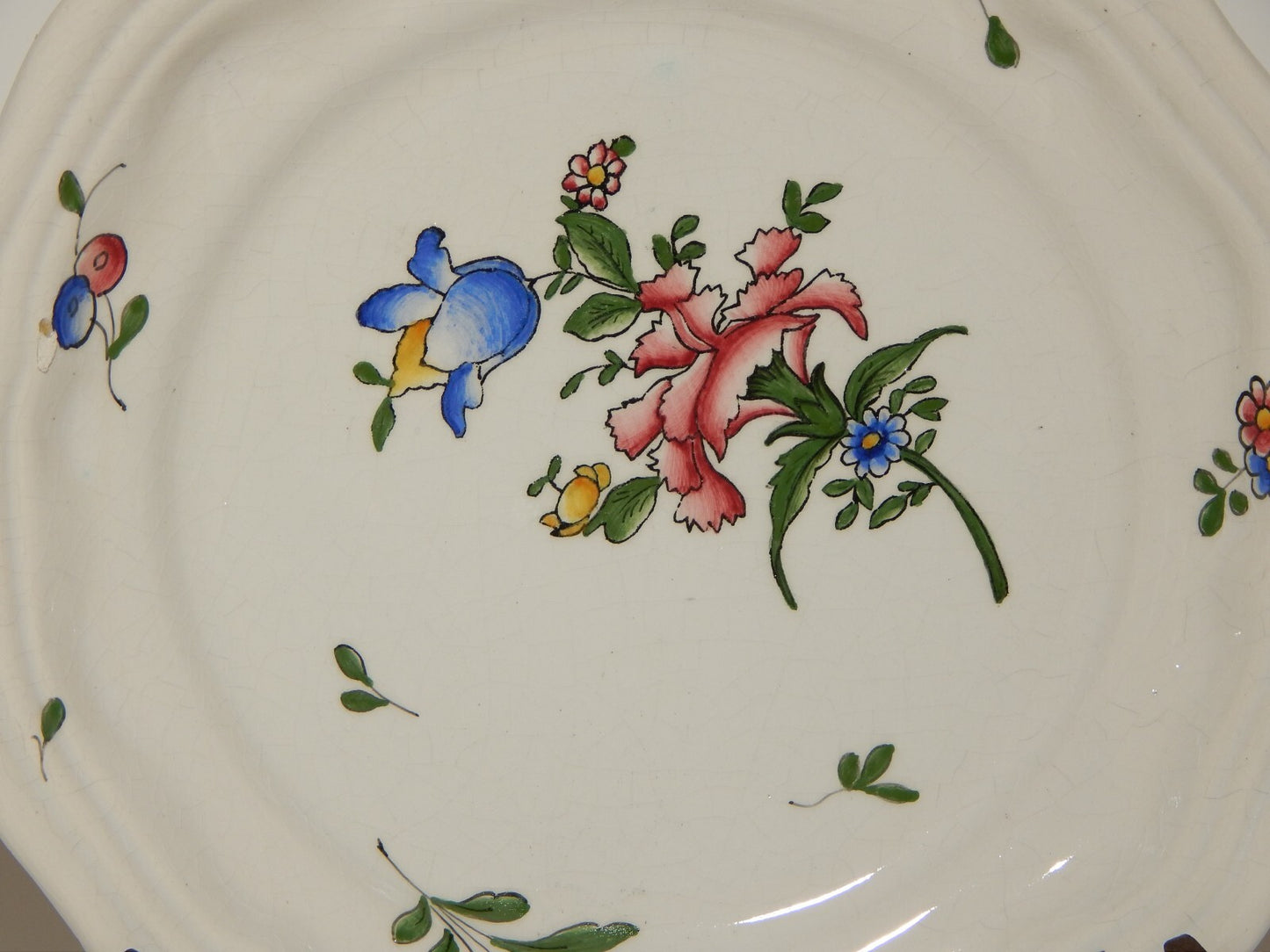 ANTICO RARO PIATTO MAIOLICA CERAMICA LODIGIANA VECCHIA LODI DIPINTO X58