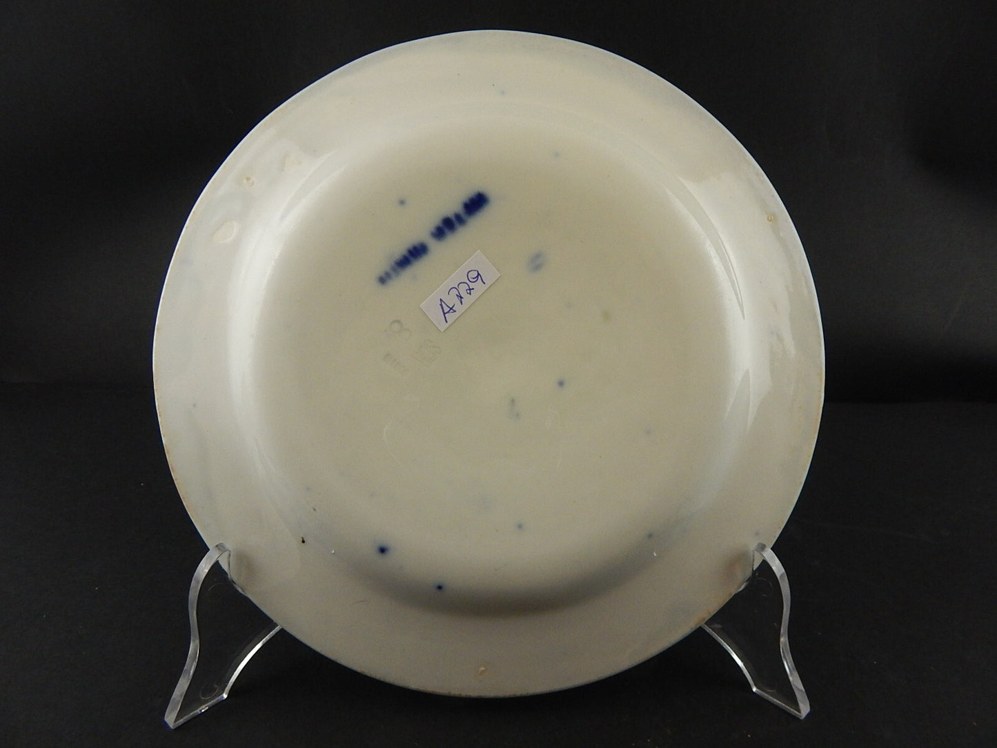 ANTICO PIATTO NINFEE CERAMICA RICHARD MILANO FINE 800 FLOW BLUE WATER NYMPH A779