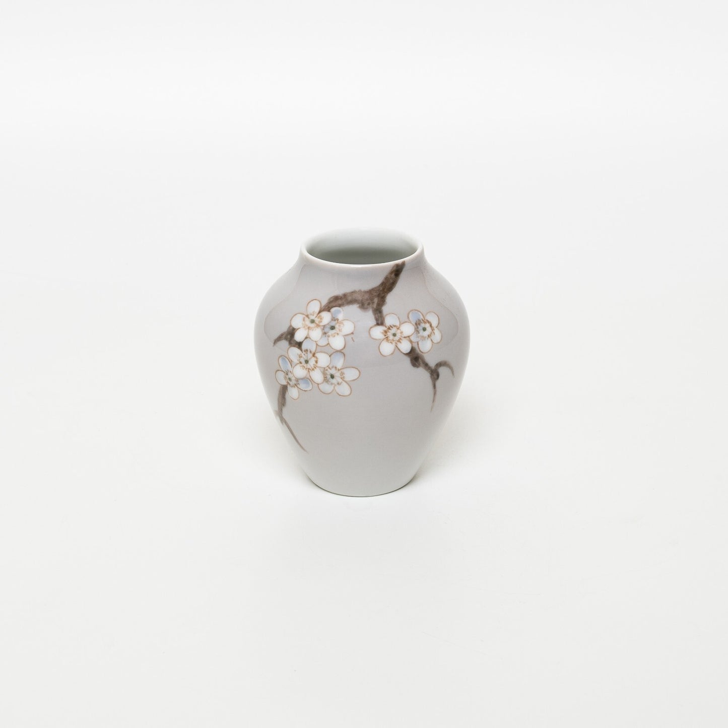 VASO PORCELLANA ROYAL COPENHAGEN BING&GRONDAHL "Fiori di Melo" ORIGINALE CM 9