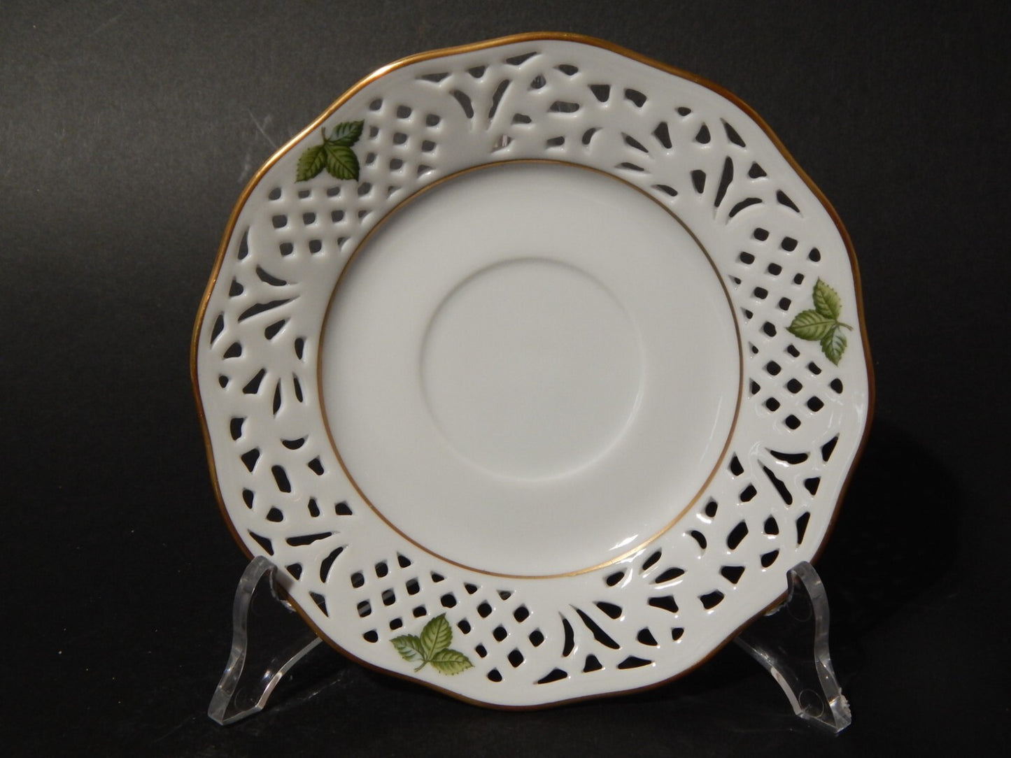 VINTAGE TAZZA PORCELLANA SCHUMANN BAVARIA PIERRE JOSEPH REDOUTE' ROSA CLASSICA #