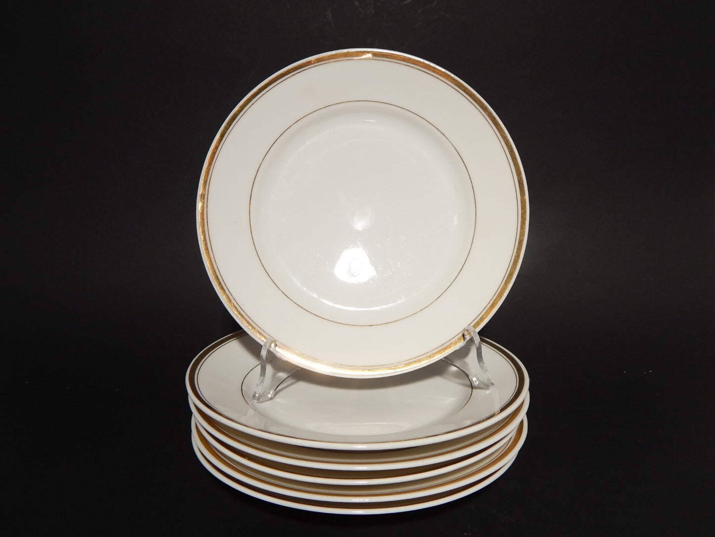 ANTICA PORCELLANA SERVIZIO 6 PIATTI DESSERT IMPERO C. TIELSCH ALTWASSER FINE 800