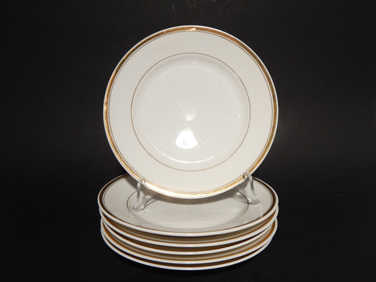 ANTICA PORCELLANA SERVIZIO 6 PIATTI DESSERT IMPERO C. TIELSCH ALTWASSER FINE 800