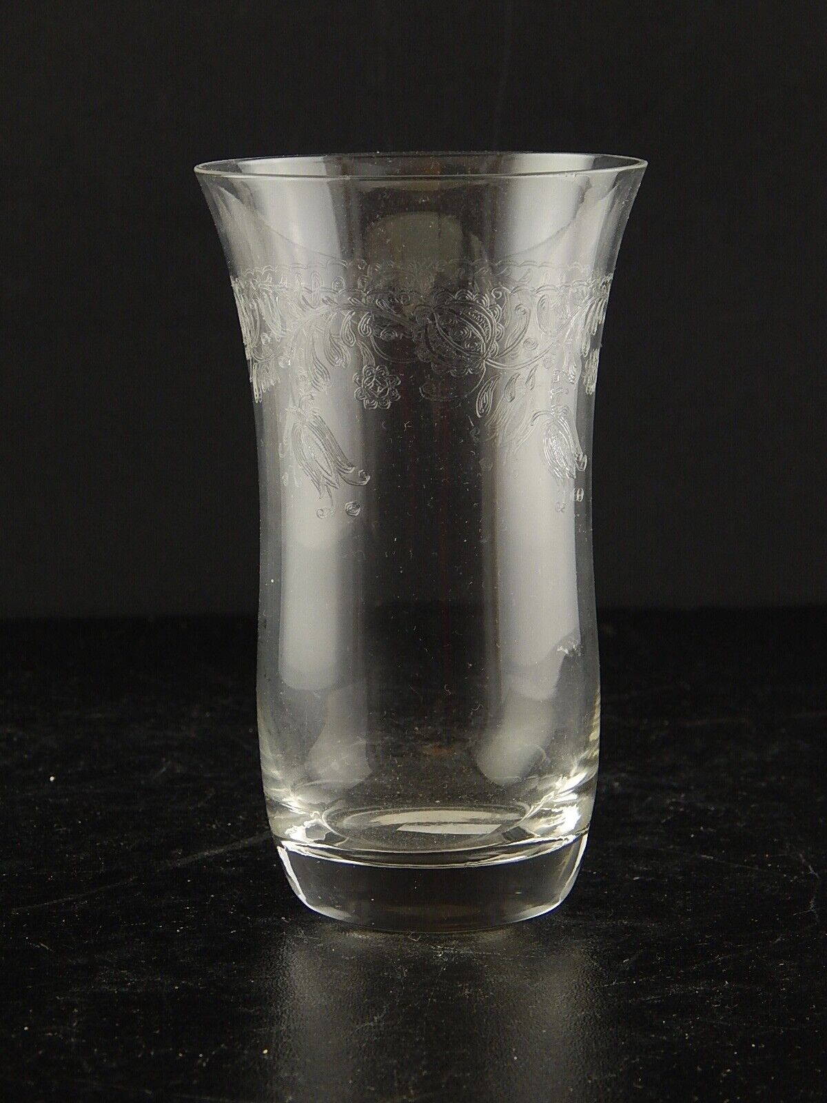 ANTICO BICCHIERE CRISTALLO LIBERTY INCISO TUMBLER COCKTAIL BIBITA TE' FREDDO