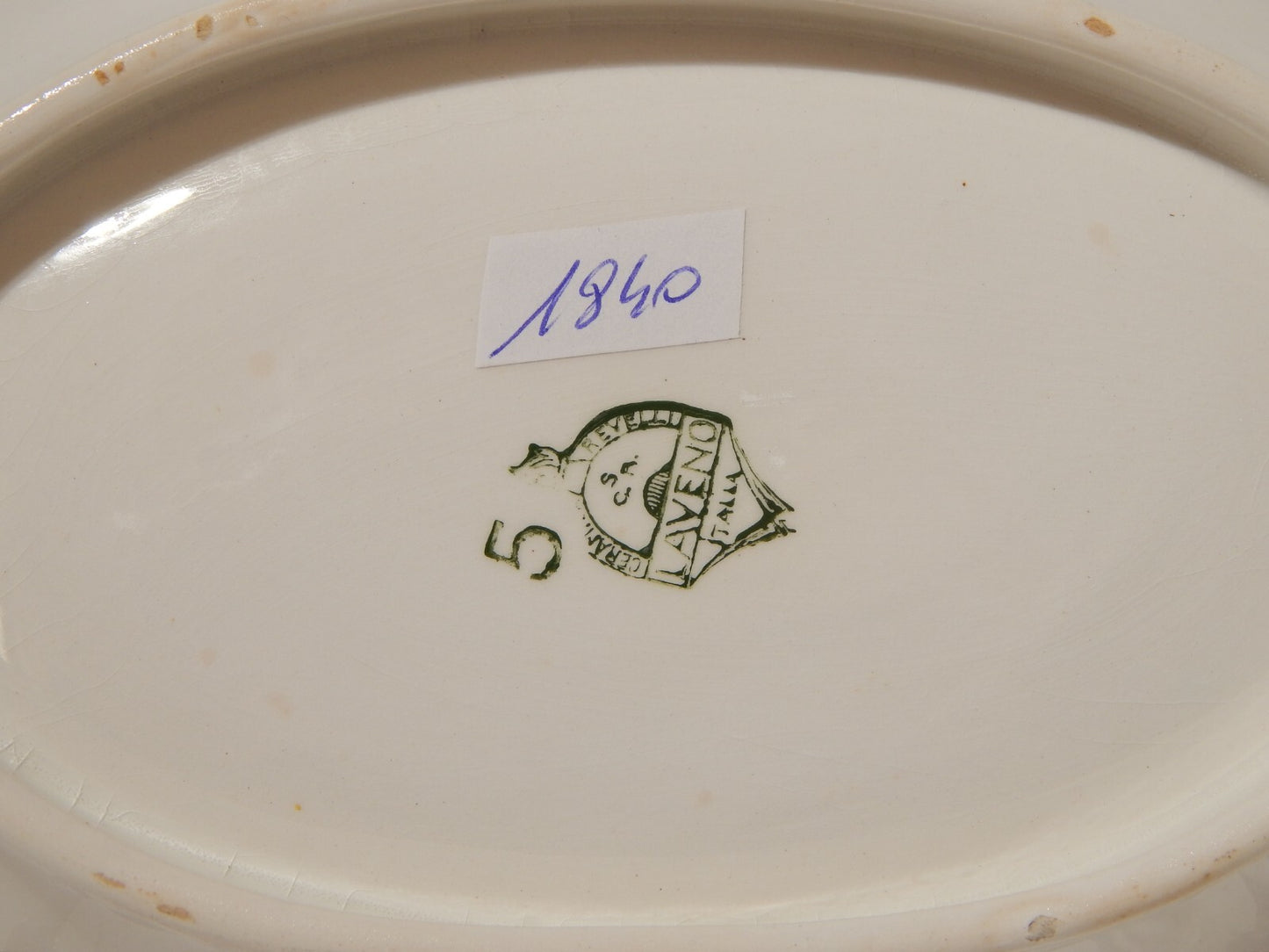 ANTICA ART DECO' RARA RAVIERA SOCIETÀ CERAMICA REVELLI LAVENO FASCIA ARANCIO