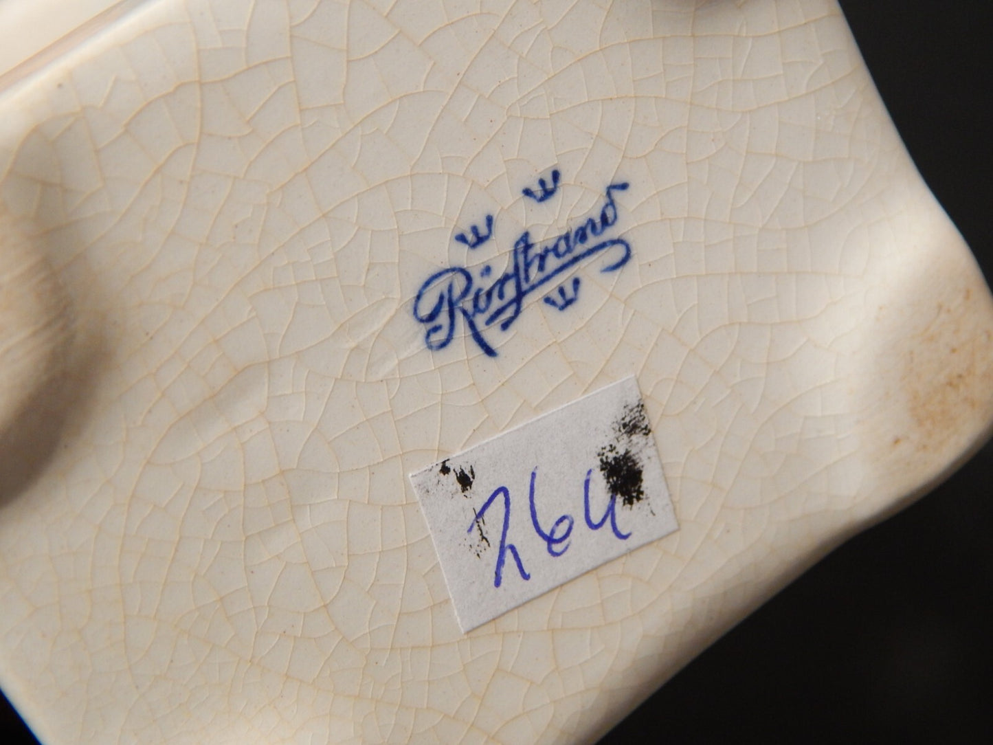 ANTICO LIBERTY VASO BARATTOLO CUCINA CERAMICA RORSTRAND VIT PEPPAR PEPE BIANCO