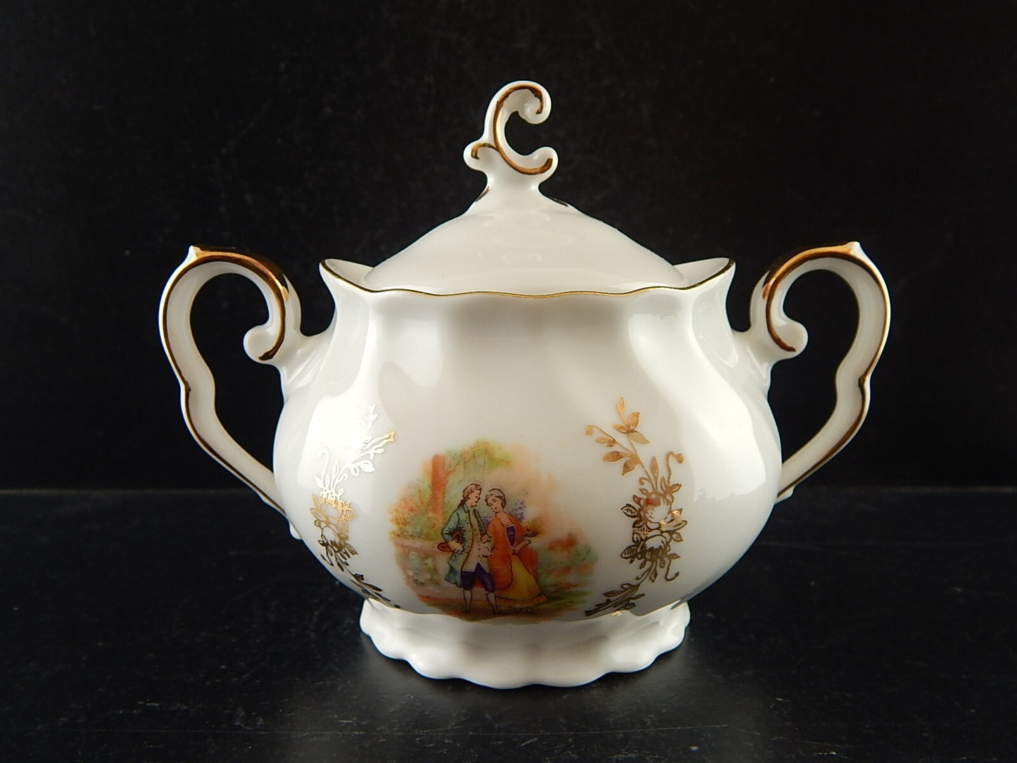 ANTICA ROCAILLE ZUCCHERIERA PORCELLANA RHEINPFALZ HARTPORZELLAN BAVARIA DIFETTO