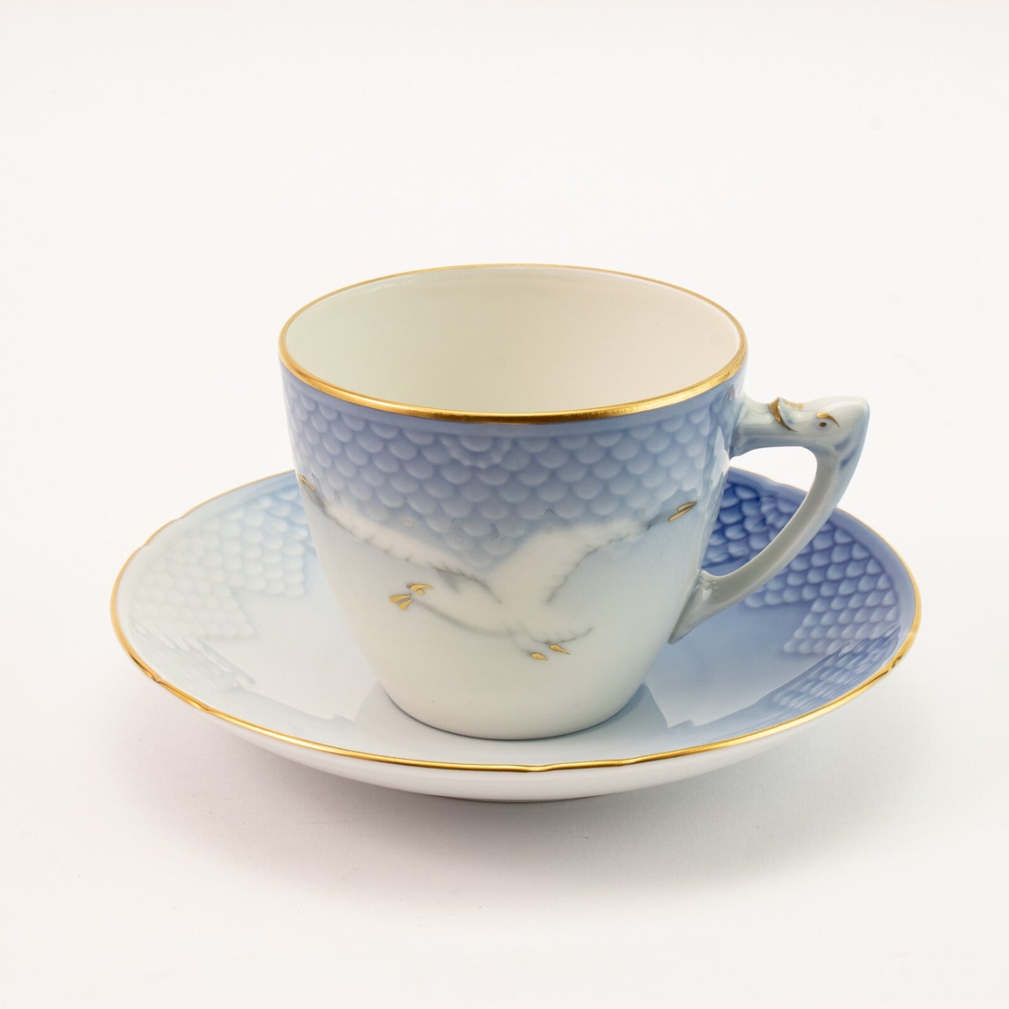 TAZZA DA CAFFE' IN PORCELLANA E ORO ZECCHINO GABBIANI ROYAL COPENHAGEN 072