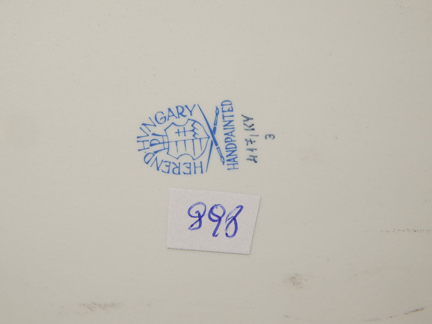 PREZIOSO ELEGANTE PORCELLANA HEREND VASSOIO PIATTO OVALE PETIT BOUQUET