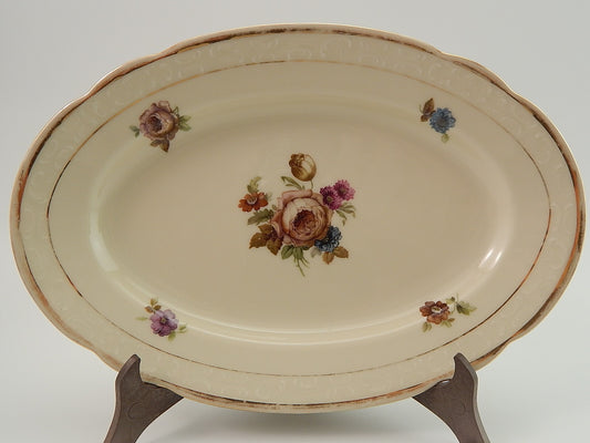 ANTICO KPM COPENHAGEN ROCAILLE VASSOIO FONDO PORCELLANA DEL 1924