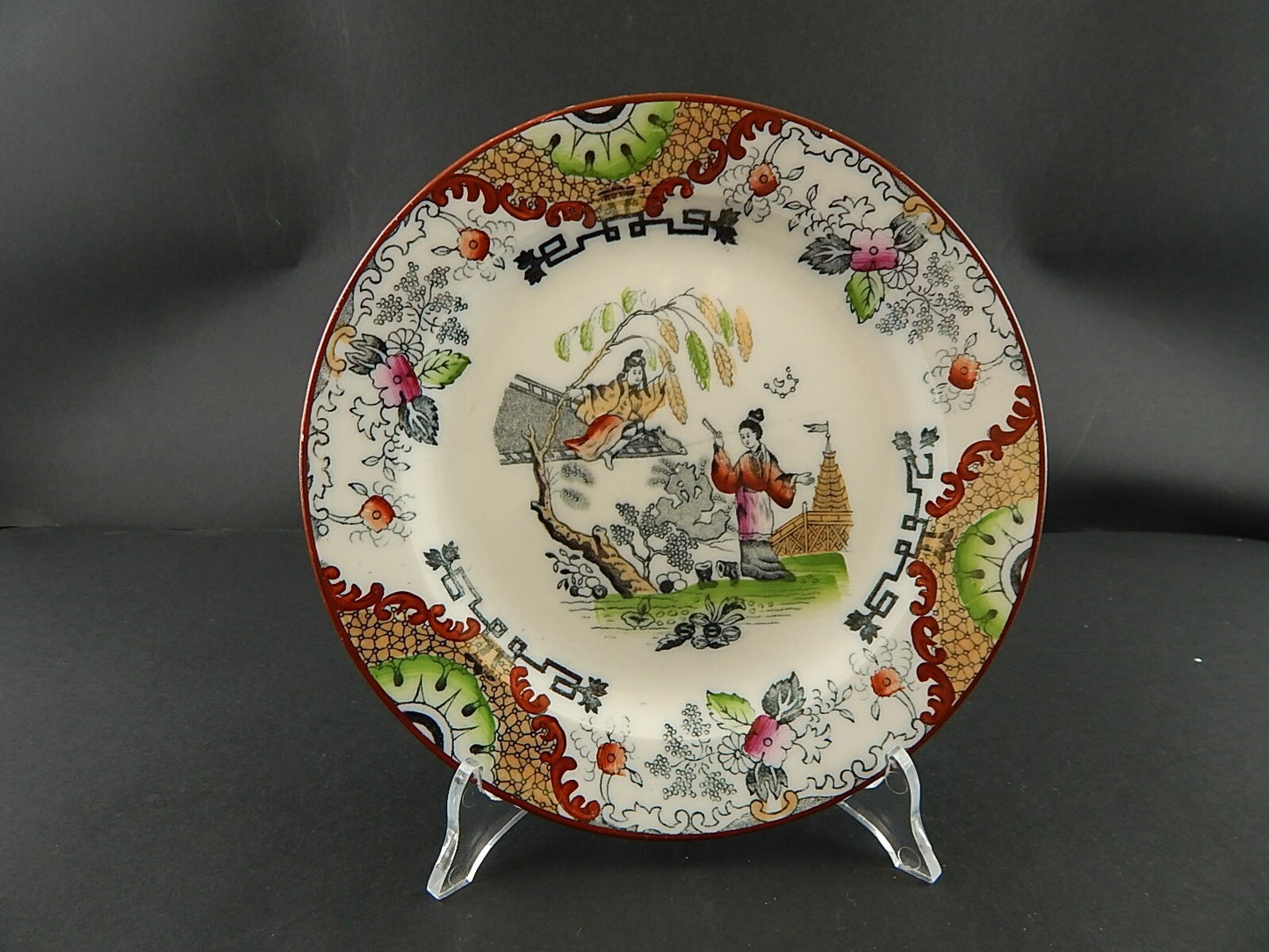 ANTICO PIATTO DESSERT SOCIETA' CERAMICA ITALIANA LAVENO SCI DECORO SIAM A734