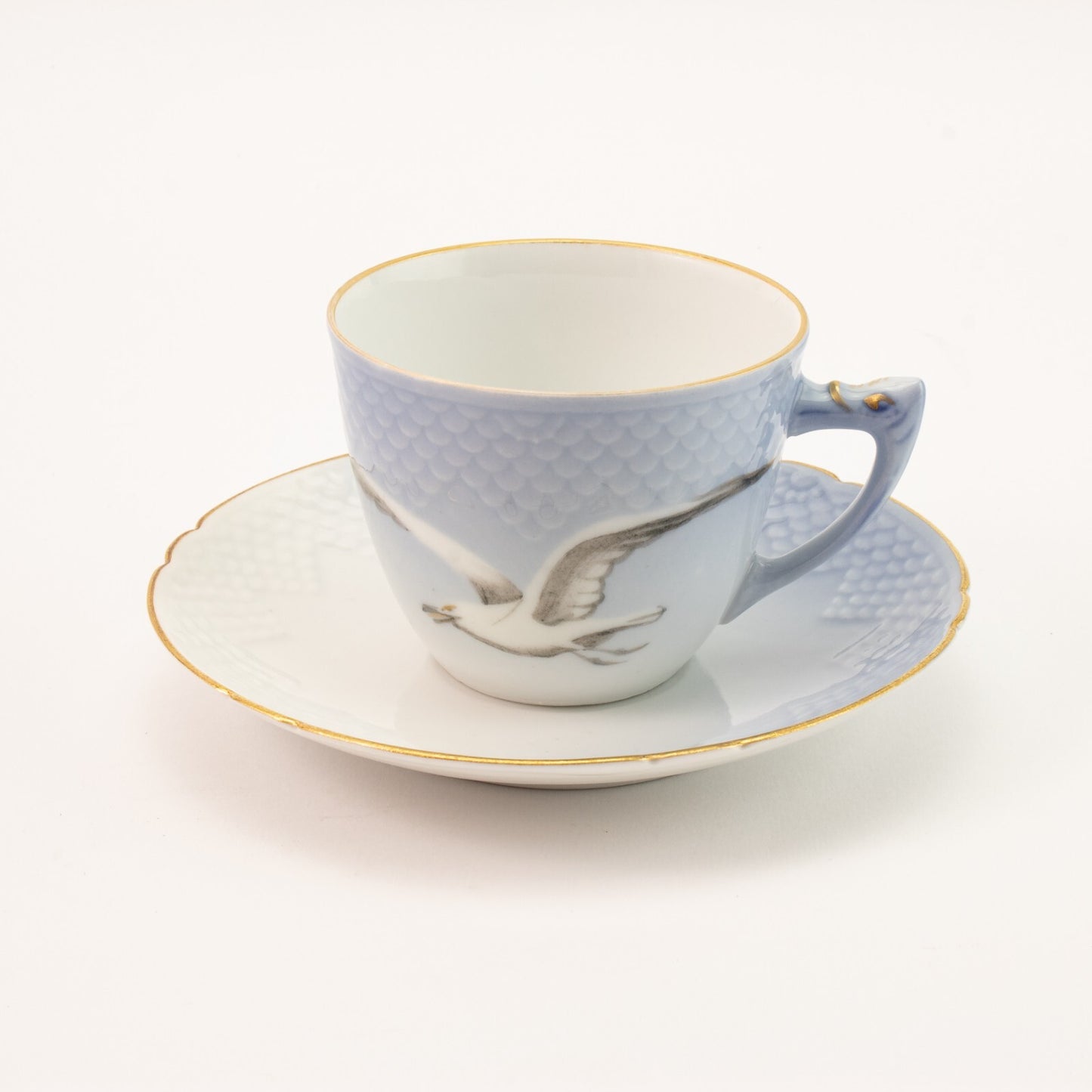 ANTICA TAZZA CAFFE' PORCELLANA E ORO ZECCHINO GABBIANI BING&GRONDAHL SN