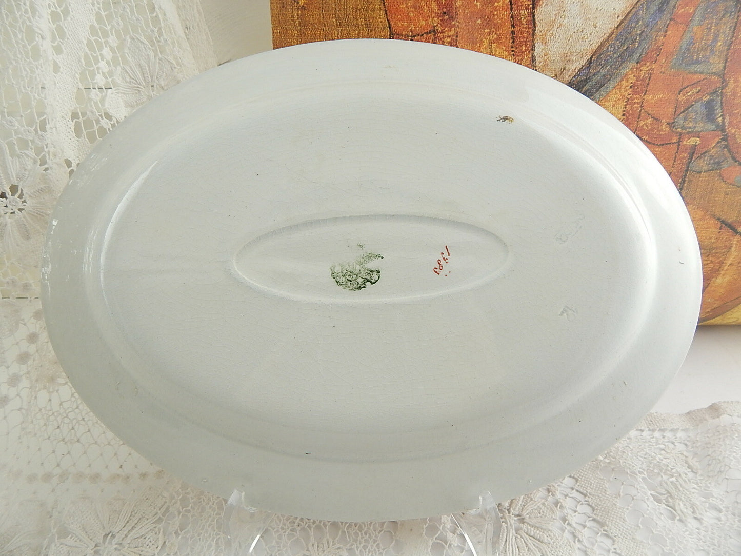 ANTICO ART NOUVEAU VASSOIO RAVIERA SOCIETÀ CERAMICA ITALIANA LAVENO GIRASOLI