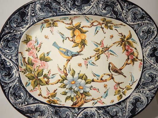 VINTAGE CENTROTAVOLA GRANDE VASSOIO CERAMICA TURI DI ALBISSOLA FATTO MANO