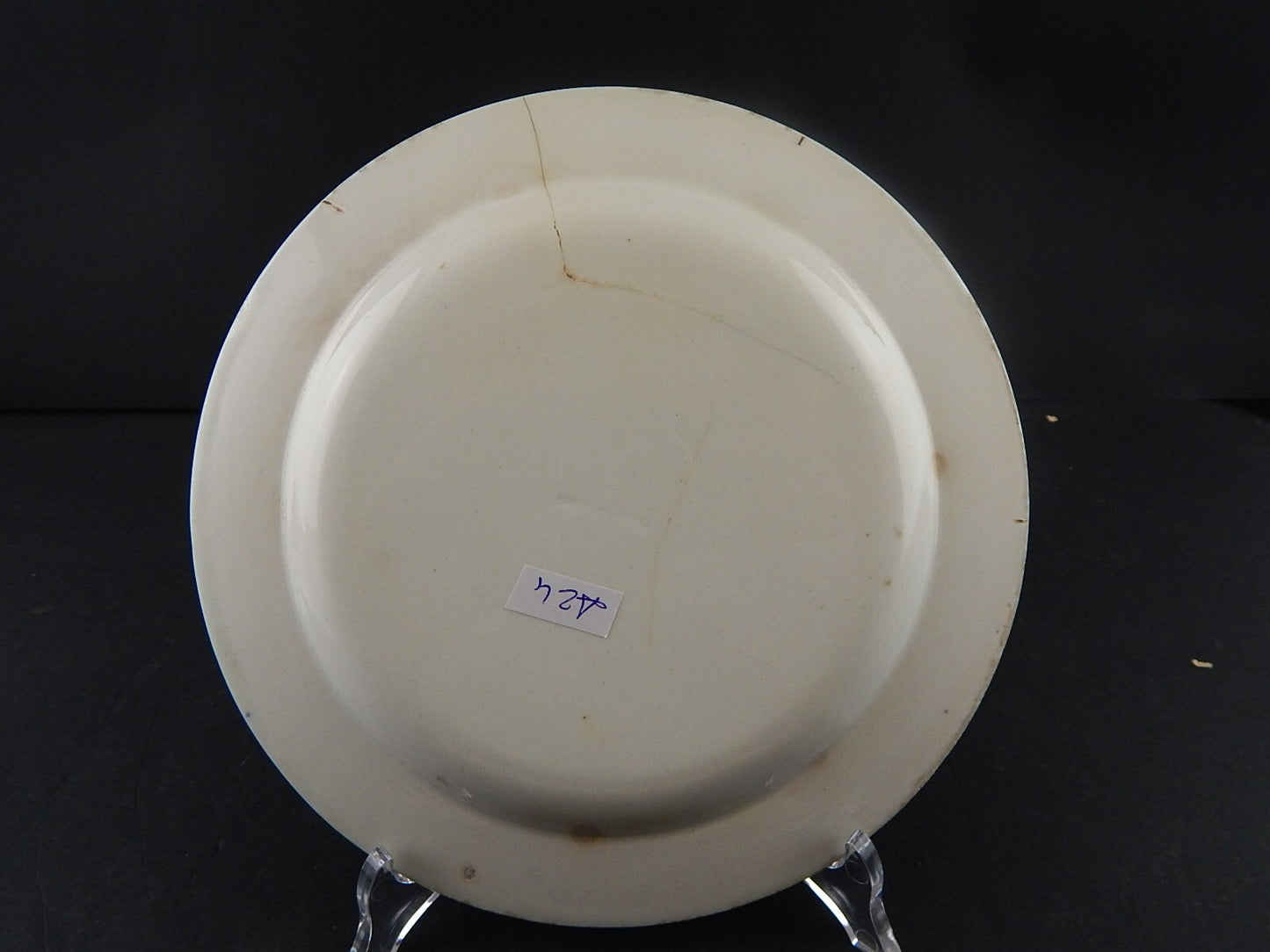 ANTICO PIATTO SEMI PORCELLANA RICHARD MILANO DECORO FERRARA META' 800 #A24