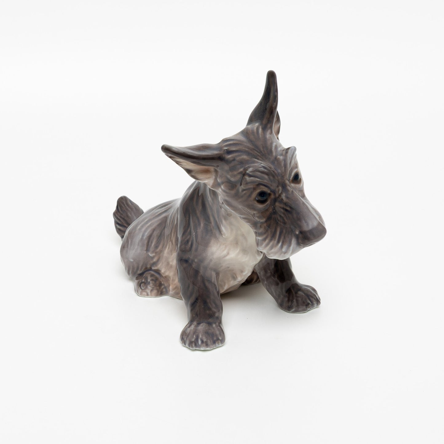 RARA STATUINA PORCELLANA DAHL JENSEN COPENHAGEN "Scottish Terrier" 1078 15x19x10