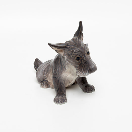 RARA STATUINA PORCELLANA DAHL JENSEN COPENHAGEN "Scottish Terrier" 1078 15x19x10