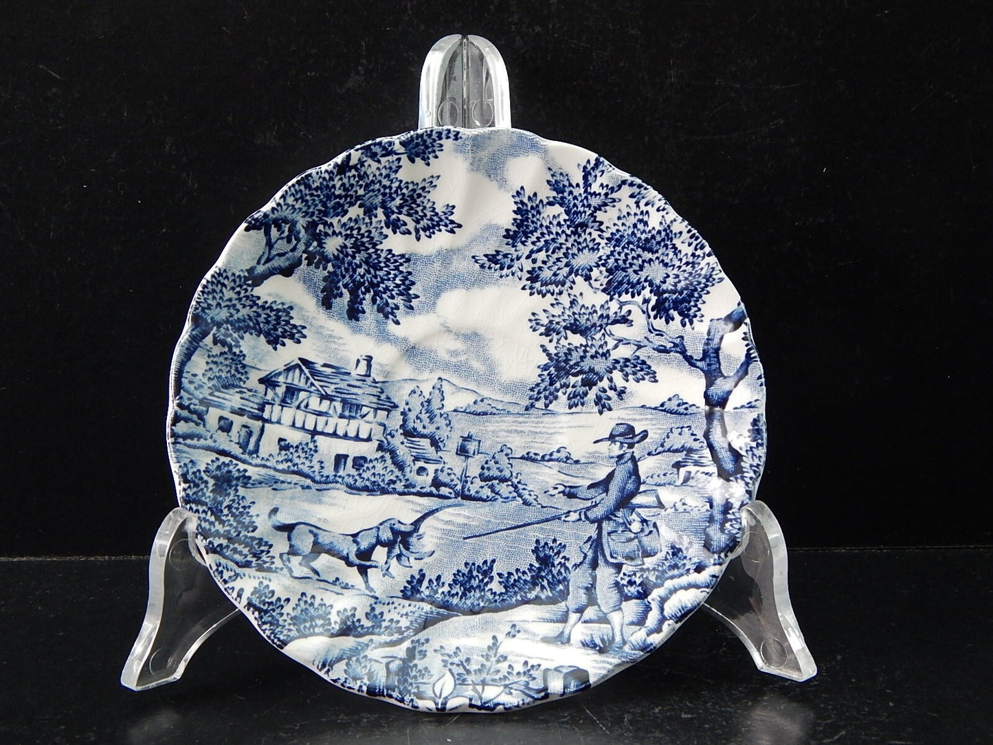 VINTAGE CERAMICA TAZZINA THE HUNTER MYOTT POTTERY ENGLAND IL CACCIATORE #2125