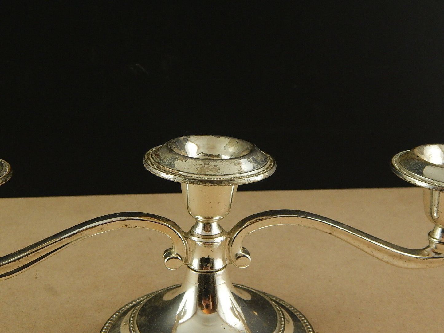VINTAGE CANDELABRO CANDELIERE BAGNO ARGENTO SILVER PLATE TRE FUOCHI