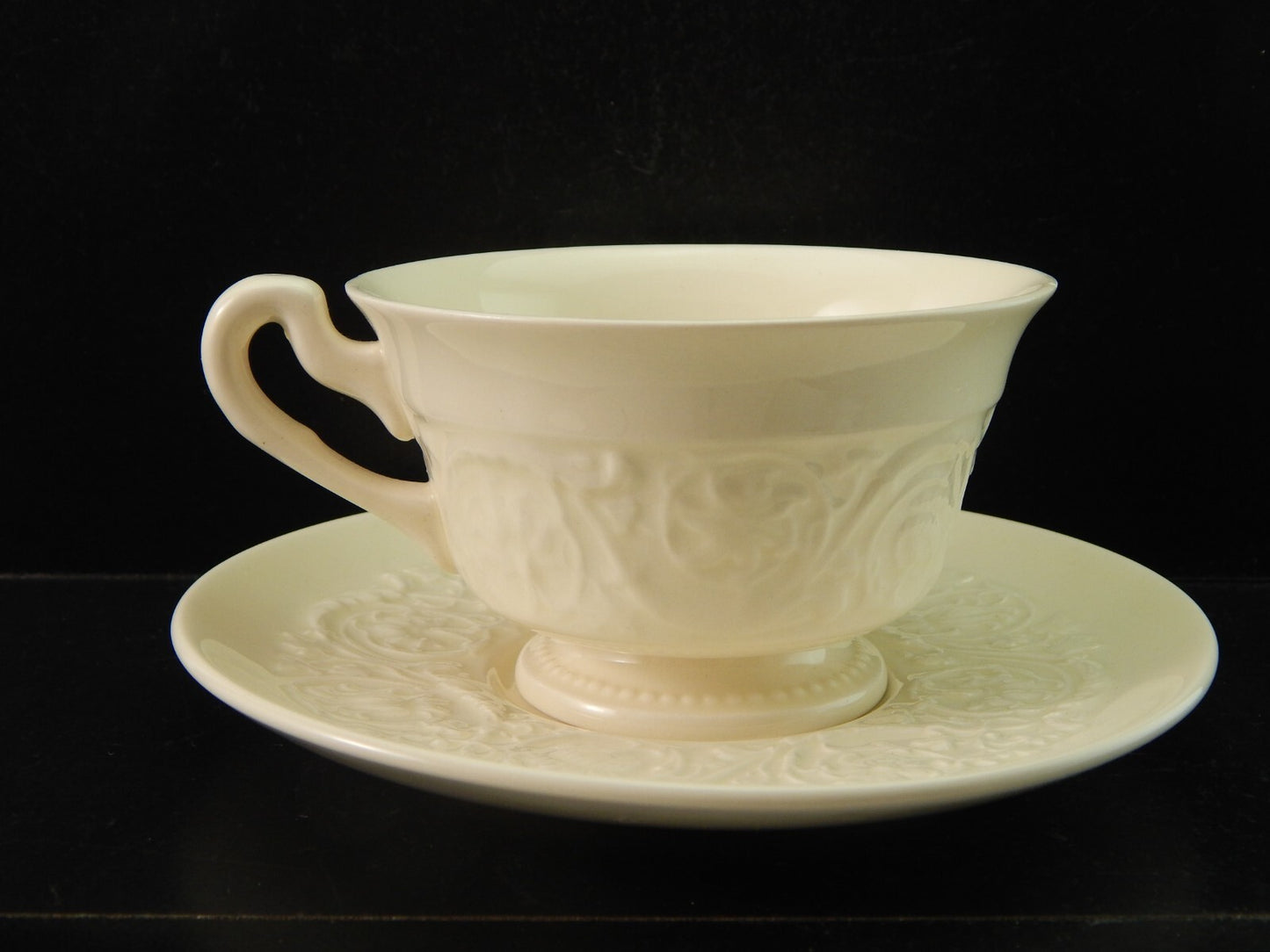 ANTICA TAZZA TÈ CON PIATTINO CERAMICA WEDGWOOD ETRURIA BARLASTON PATRICIAN #