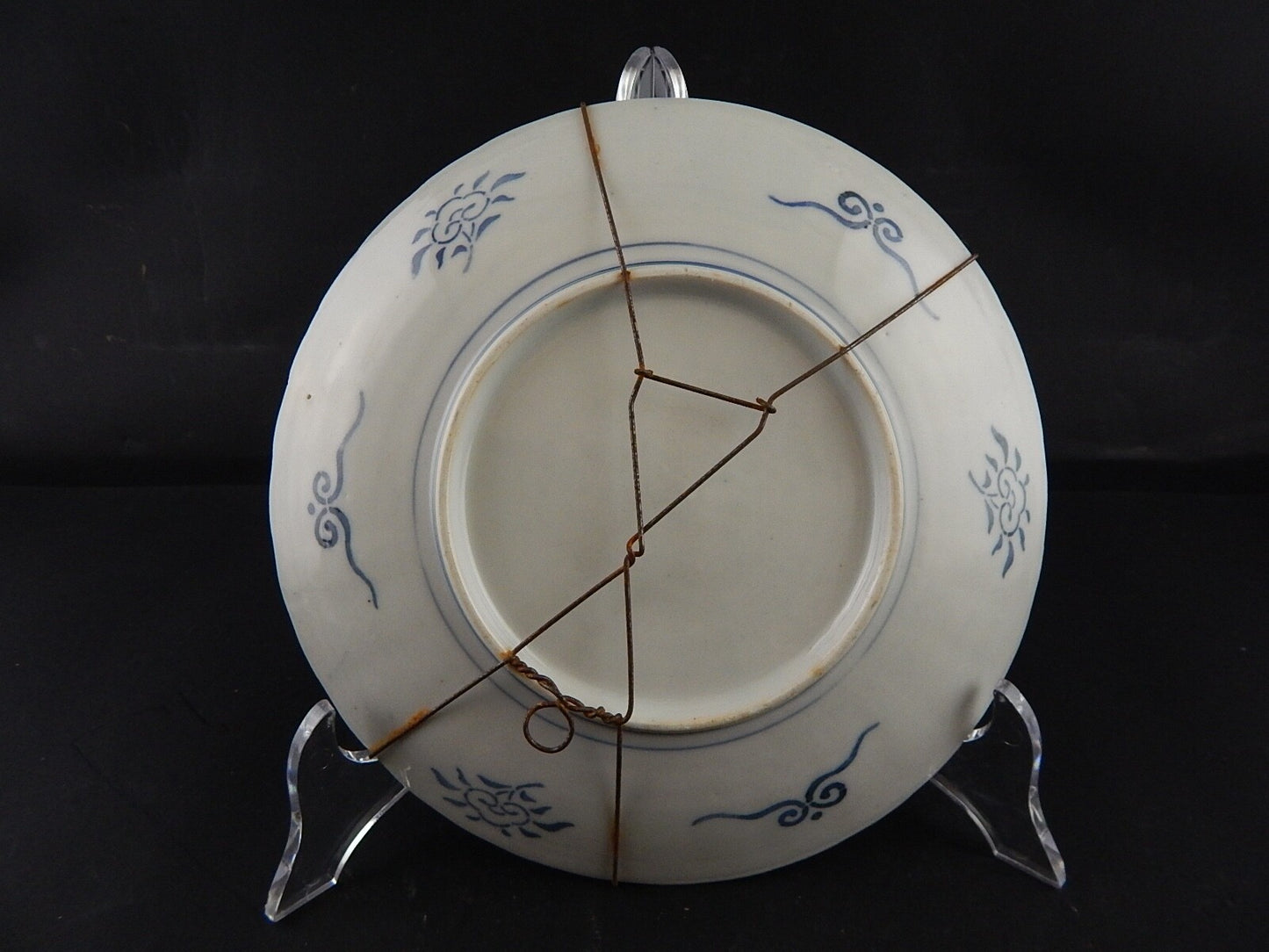 ANTIQUARIATO ORIENTALE PIATTO PORCELLANA GIAPPONE IMARI DIPINTO A MANO DEL 1800