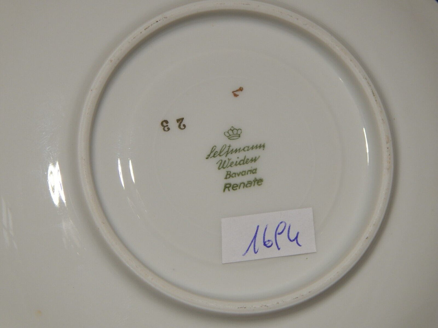 ANTICA TAZZA TE' PORCELLANA BIANCA FIORI E ARABESCHI ORO BAVARIA SELTMANN RENATE