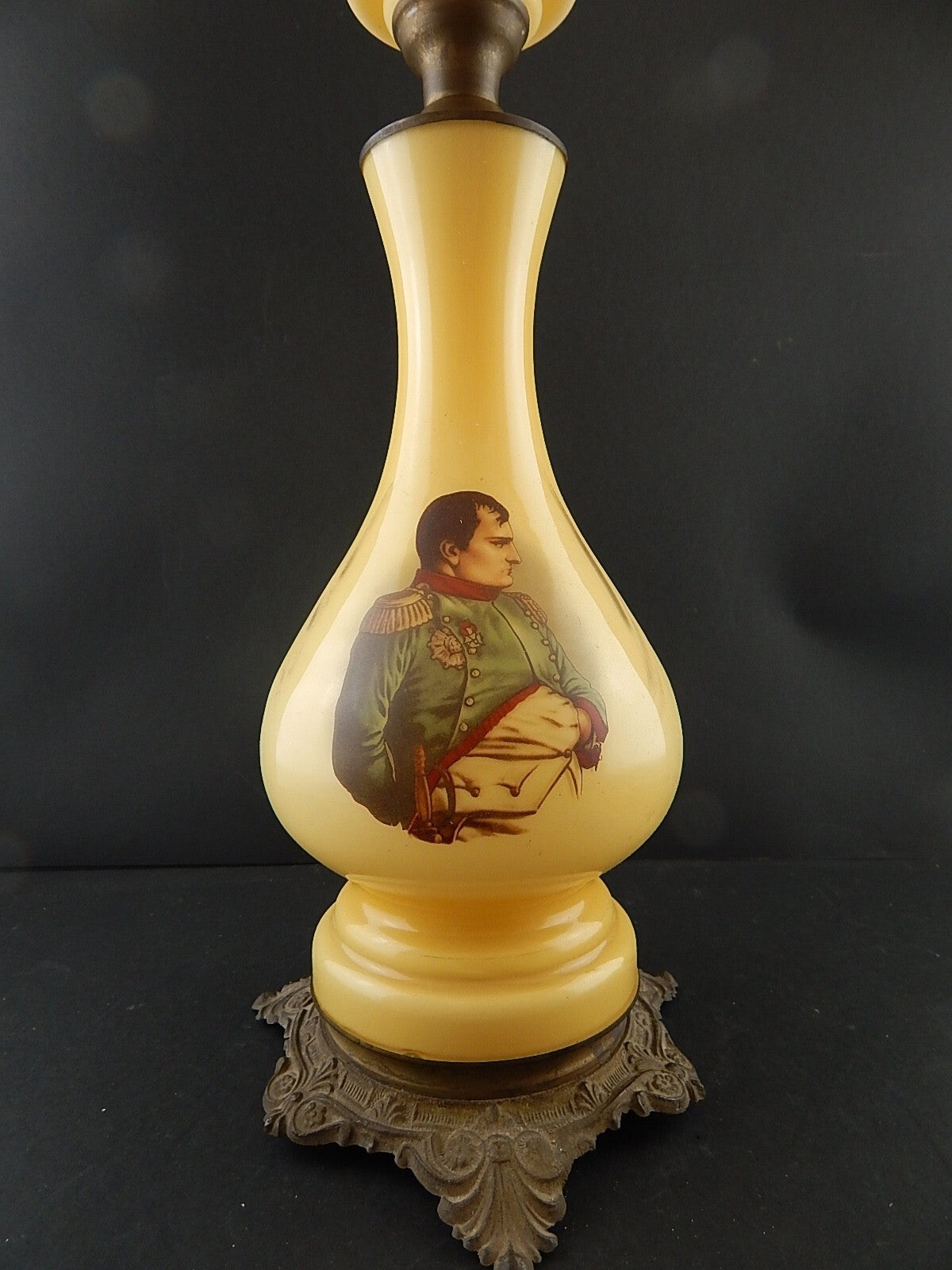 ANTICA COPPIA LAMPADE TAVOLO LUMI A PETROLIO STILE IMPERO NAPOLEONE GIUSEPPINA