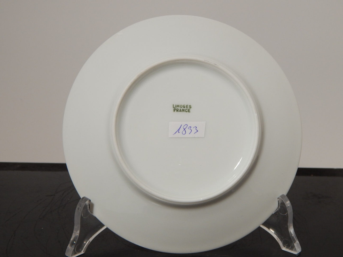 ANTICA PRIMA META' 900 LIMOGES TAZZA TE' PORCELLANA BIANCA SCENA GALANTE #1833