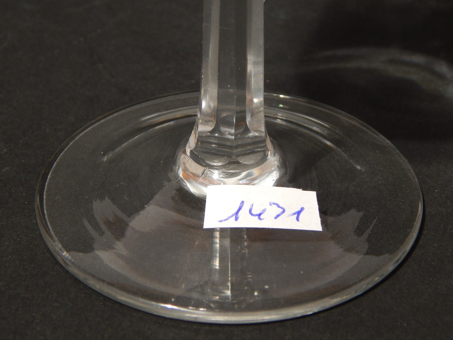 ANTICO ELEGANTE ART DECO SERVIZIO 8 BICCHIERI CALICI CRISTALLO BOEMIA MOLATI