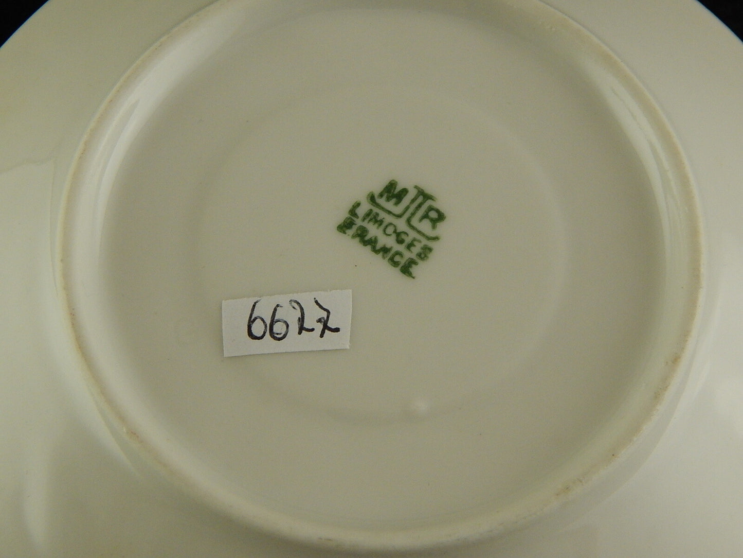 ANTICO SET TAZZA E PIATTO PORCELLANA LIMOGES ART NOUVEAU LIBERTY DIPINTA MANO #