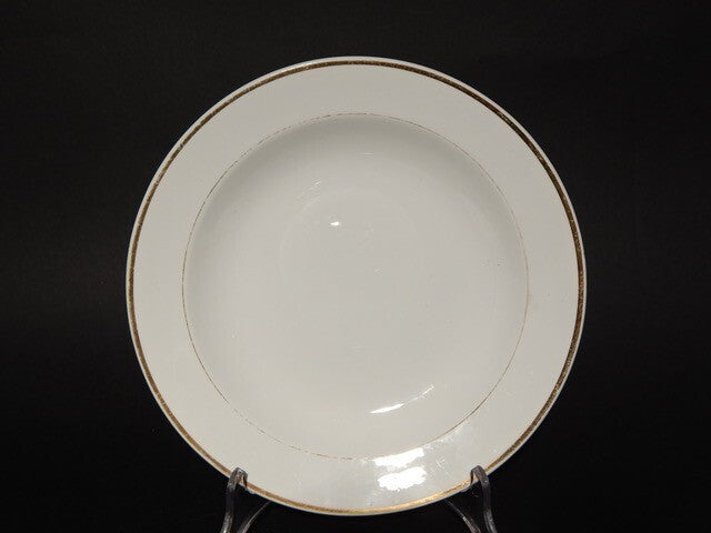 ANTICO SERVIZIO 18 PIATTI CERAMICA RICHARD MILANO FINE 800 BIANCO E ORO IMPERO