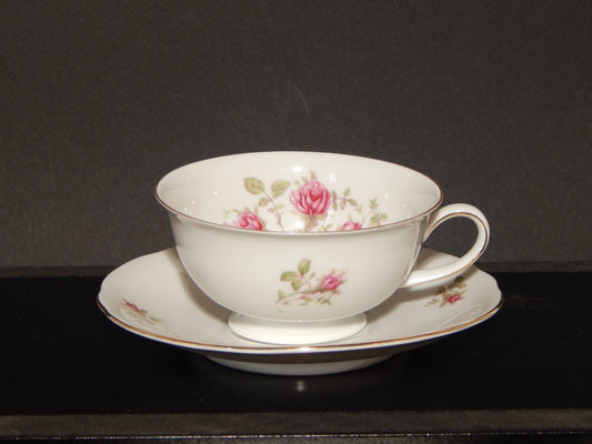 ANTICO TAZZA DA TÈ PORCELLANA BAVARIA OSCAR SCHALLER RHEINPFALZ ROSA CANINA