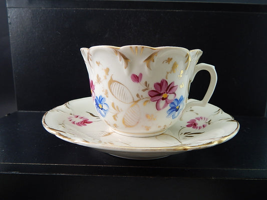 ANTICA TAZZA COLAZIONE IMPERO PORCELLANA VECCHIO PARIGI DIPINTA PRIMO 800