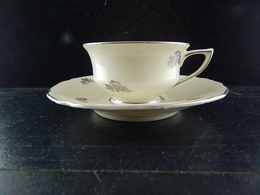 ANTICA PREZIOSA RARA TAZZINA CAFFÈ BOHEMIA ROYAL IVORY DECORO ARGENTO