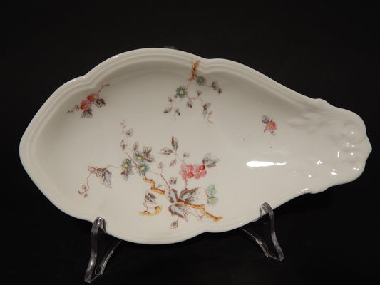 ANTICA RARA RAVIERA PIATTO CONCHIGLIA PORCELLANA GINORI FINE 800 RAMO FIORITO