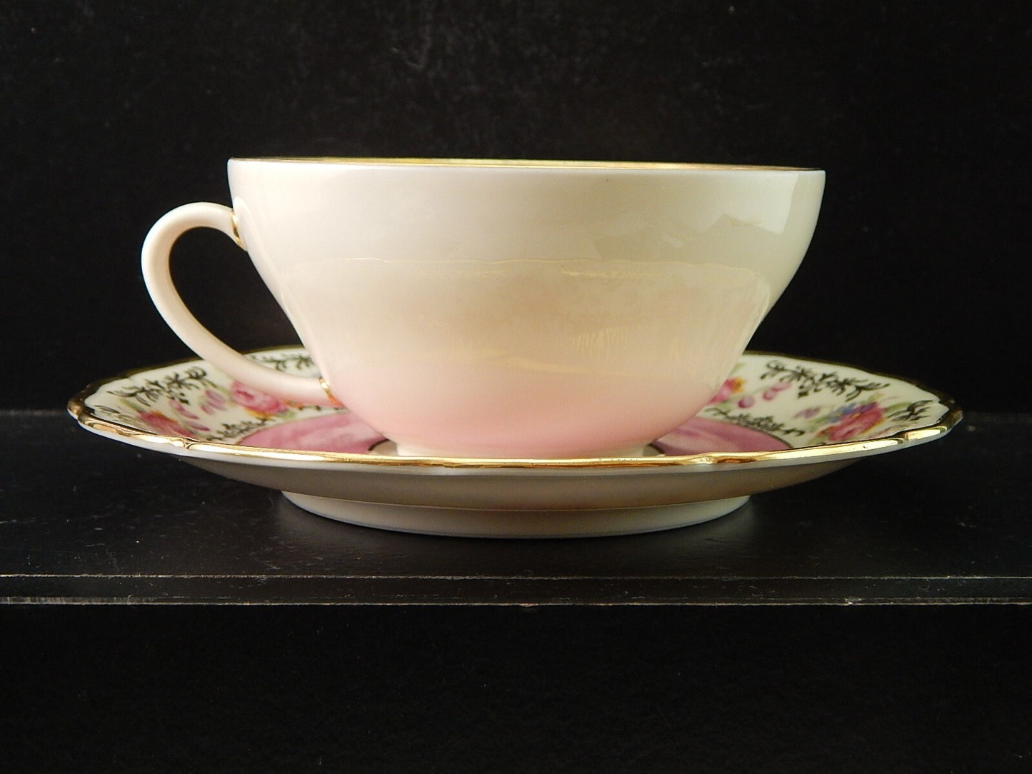 ANTICA ELEGANTE TAZZA TE' PORCELLANA ROSA SELTMANN WEIDEN BAVARIA DECORO ROSE ##