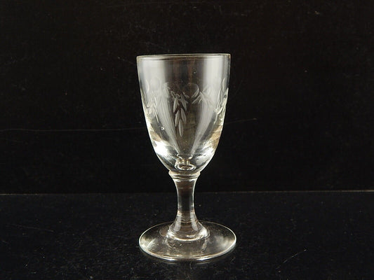 ANTICO PREZIOSO LIBERTY CALICE PER PORTO O AMARO CRISTALLO INCISO PRIMO 900