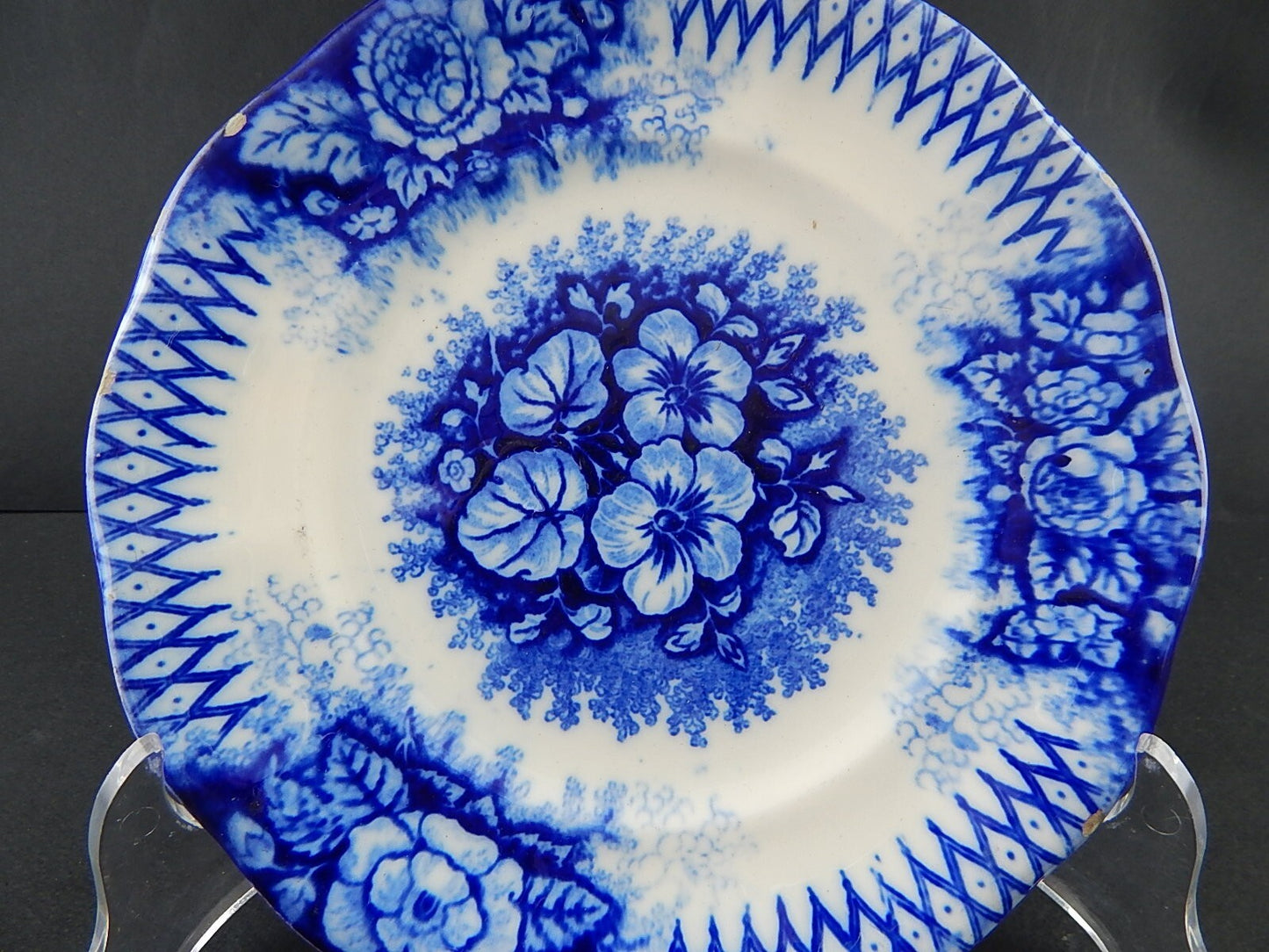 ANTICO PIATTO CERAMICA GIUSEPPE BESIO MONDOVI' SECONDA META' 800 JARDINIERE A121