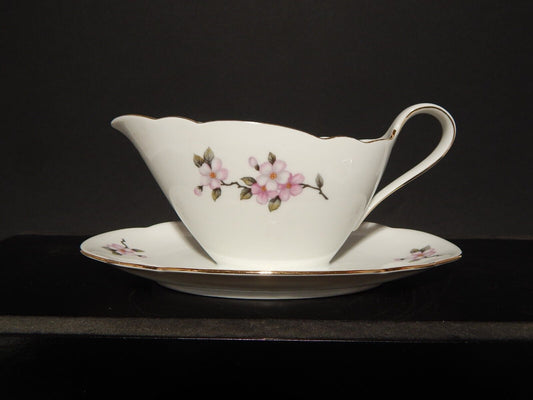 VINTAGE SALSIERA PORCELLANA SELTMANN WEIDEN BAVARIA FIORI DI PESCO #