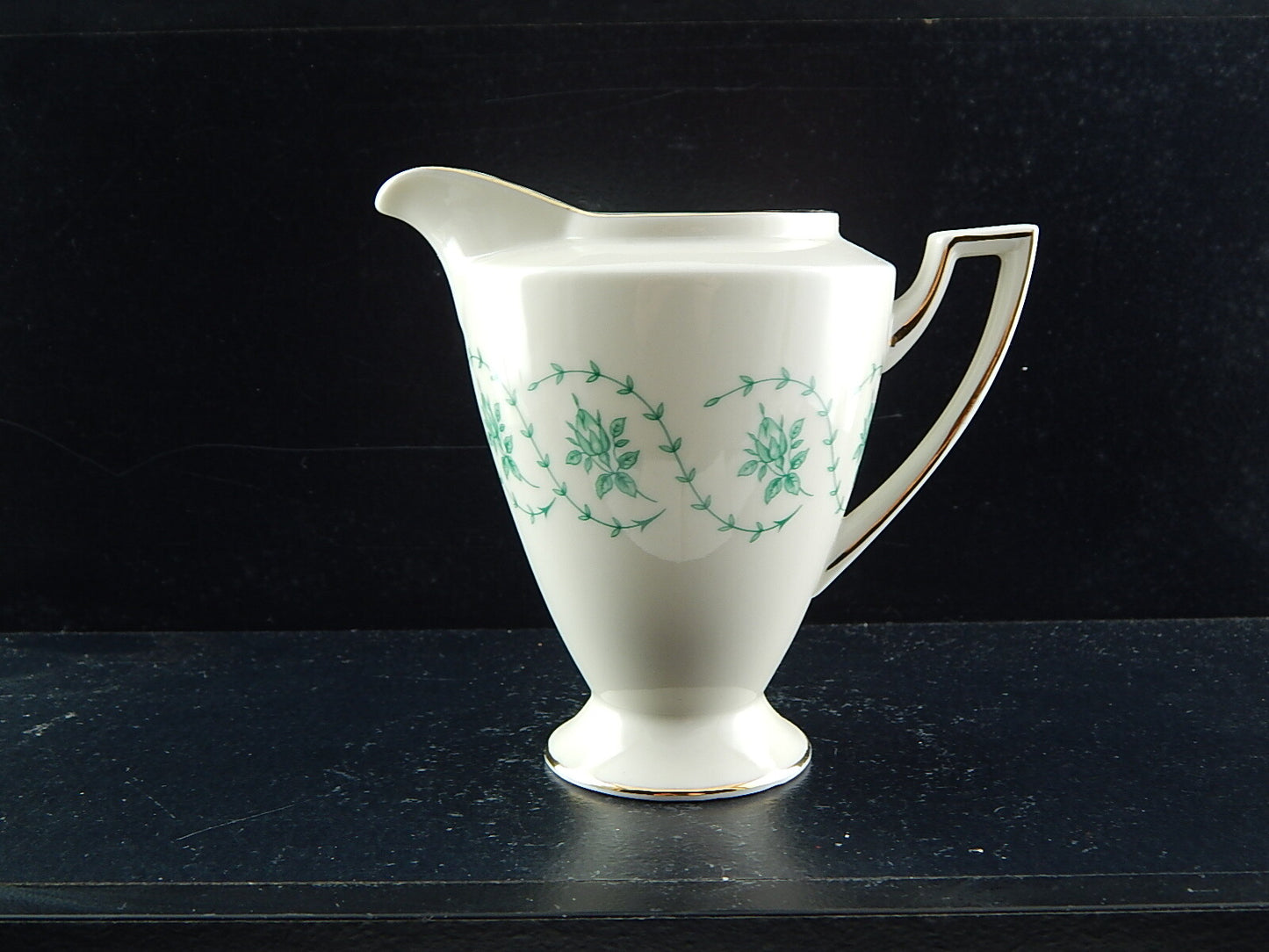 ANTICO SERVIZIO DA TÈ IMPERO PORCELLANA AVORIO E VERDE JAEGER&CO BAVARIA