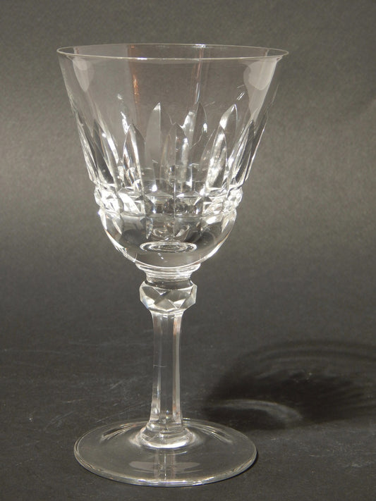 ANTICO ELEGANTE ART DECO SERVIZIO 8 BICCHIERI CALICI CRISTALLO BOEMIA MOLATI