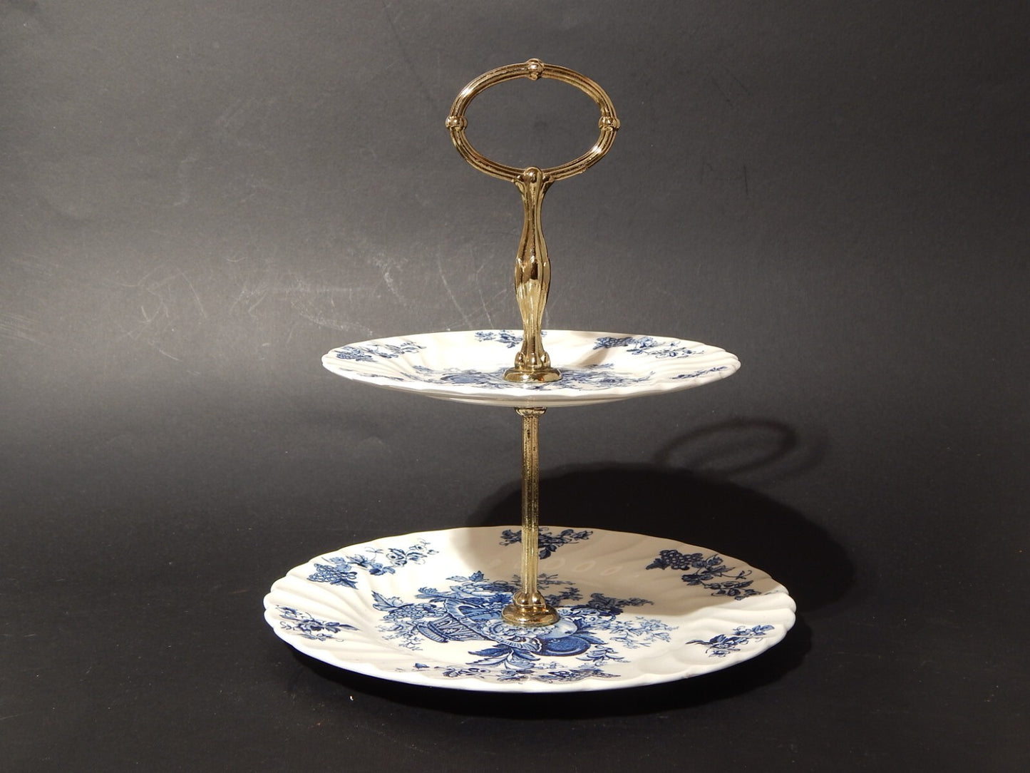 RETRO RARA ALZATA SEMI PORCELLANA BOUNTIFUL MYOTT STAFFORDSHIRE ENGLAND