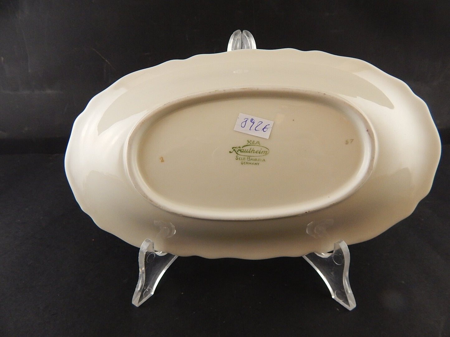 ANTICO VASSOIO RAVIERA PREZIOSA PORCELLANA KRAUTHEIM BAVARIA GHIRLANDA