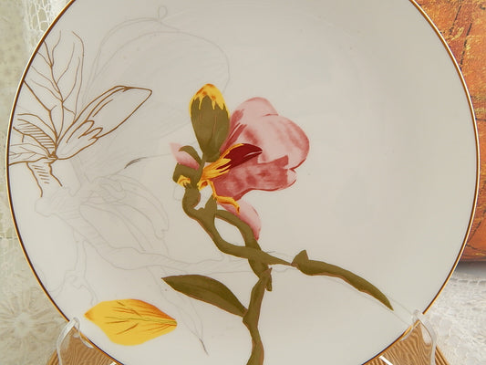 ROYAL COPENHAGEN PIATTO PORCELLANA COLLEZIONE FLORA MAGNOLIA PRIMA SCELTA 22 CM