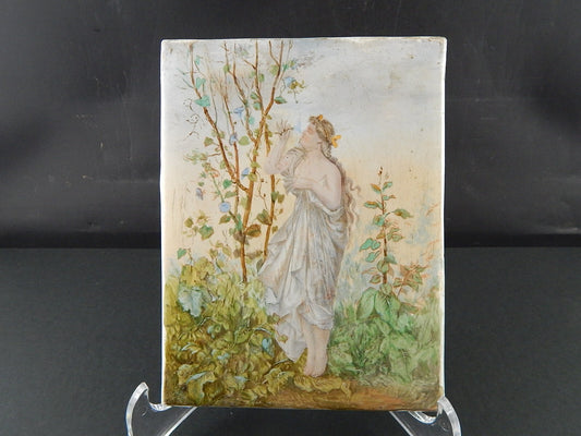 ANTICO AUTENTICO DIPINTO SU CERAMICA LIBERTY